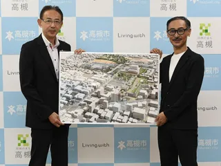 高槻城公園北エリアに飲食店を出店するオペレーションファクトリーが市長を訪問