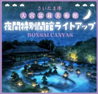 「大宮盆栽美術館 夜間特別開館 ライトアップ BONSAI CANVAS」を開催します