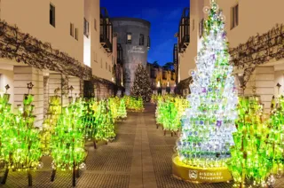 【リゾナーレ八ヶ岳】1万2千本の「甲州」のワインボトルをアップサイクルしたツリーが並ぶ「ワインリゾートクリスマス2025」開催