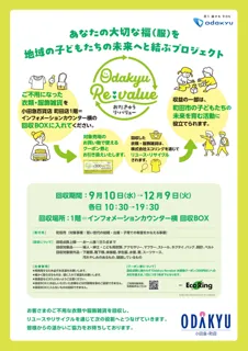 不要な衣類などを回収し、収益の一部を寄付「Odakyu Re:value」を実施