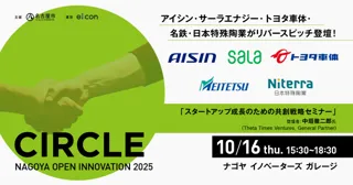 【 名古屋市 × eiicon 】スタートアップと事業会社等の共創促進プログラム『CIRCLE』にてリバースピッチイベント開催。アイシン・サーラエナジー・トヨタ車体・名鉄・日本特殊陶業が登壇！
