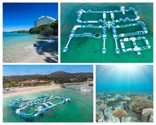 2025年のビーチシーズンが到来！万座ビーチの海開きにあわせ日本最大級の海上アスレチック「万座オーシャンパーク(R)」が3/15にオープン