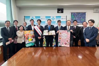 島根県知事を表敬訪問。あんこで地域をつなぐ全国初の2市町連携“ご当地あんこ菓子スタンプラリー”同時開催を報告