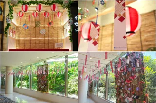 約300個の風鈴が彩るにぎやかな夏の情景。“日本の夏祭り”をテーマにした風鈴装飾をホテル館内2ヵ所で展示