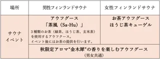 東京・池袋　都心の大人のスパ施設「タイムズ スパ・レスタ」お得な特別入館パックや秋限定サウナイベントなどを実施する秋のイベントを開催