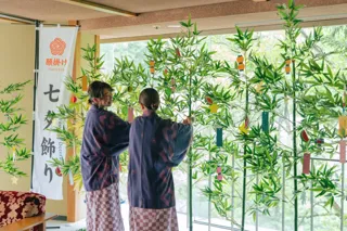 【定山渓 鹿の湯・花もみじ】短冊に思い思いの願いを込める「願掛け七夕飾り」が開催