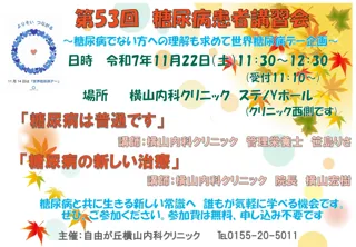 第53回糖尿病患者講習会 ～世界糖尿病デー企画～ 糖尿病でない方への理解も求めて