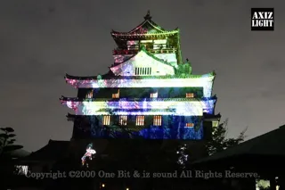 プロマッピングが魅了する未来へ紡ぐきよすイルミ！～驚異的な飛翔を見せる未来へ紡ぐ清洲城！2025イルミ開催！～